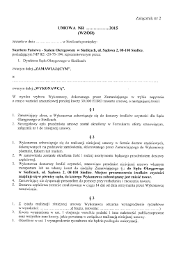 Wzór umowy - załącznik nr 2