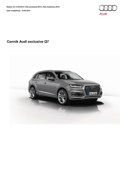 Cennik Audi exclusive Q7