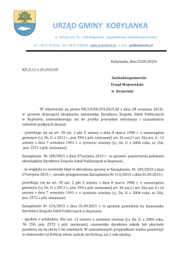 1.) Pisemne uzasadnienie w&oacute;jta Gminy