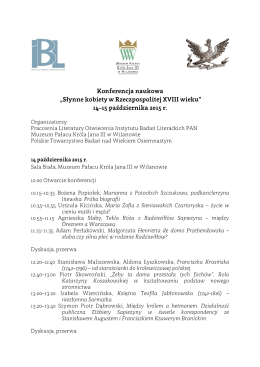 Słynne kobiety w Rzeczpospolitej XVIII wieku