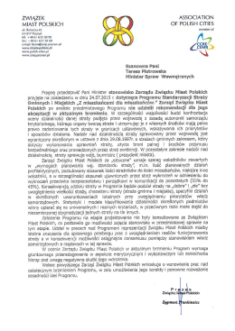 Stanowisko ZMP dotyczące Programu
