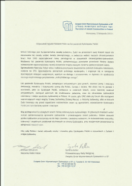 Związek Gmin Wyznaniowych Żydowskich w RP na j`&auml;isn niwi