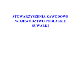 Stowarzyszenia zawodowe z terenu Suwałk