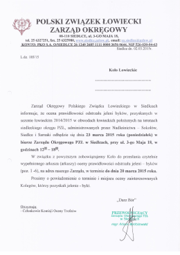 zobacz pdf - Siedlce - Polski Związek Łowiecki