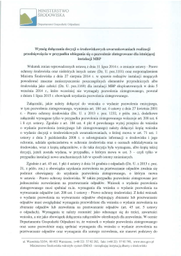 MINISTERSTWO SRODOWISKA