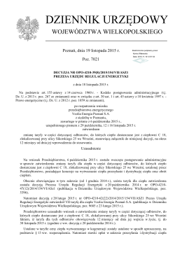 Decyzja Nr OPO-4210-39(8)/2015/154/VII/ASz1 z dnia 18 listopada