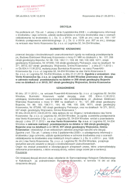 Decyzja GK.Oś.604.5.12.W.12.2015 Burmistrza