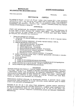 Decyzja Marszałka Wojew&oacute;dztwa Mazowieckiego