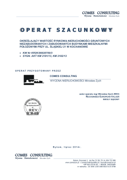 operat szacunkowy - Komornik Kraków Krowodrza Marcin Leśniak