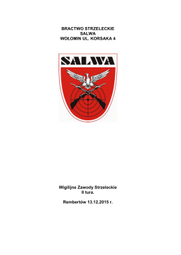 Zawody _Wigilijne_13.12.2015 - Bractwo Strzeleckie SALWA w