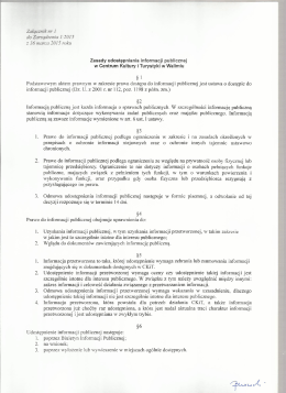 Zasady udostępniania informacji publicznej
