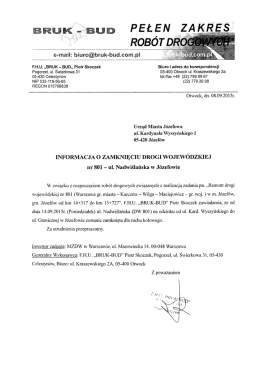 PEŁEN zAKRĘs ROB&Oacute;T DR&raquo;