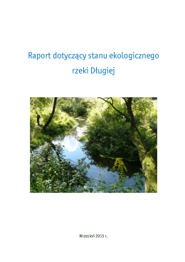 Raport dotyczący stanu ekologicznego rzeki Długiej