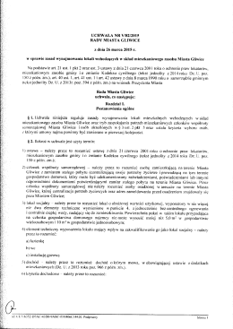 UCHWAŁA NR V182/2015 RADY MIASTA GLIWICE z dnia 26