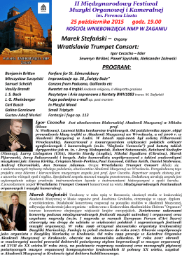 Marek Stefański – Organy Wratislavia Trumpet Consort: