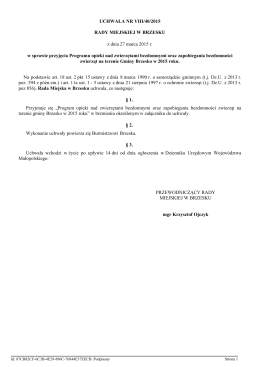 Uchwała Nr VIII (40)2015