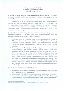 Rozporządzenie nr 1-2015 wścieklizna