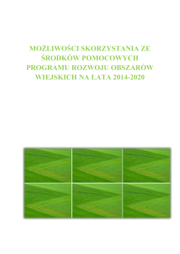 PROW 2014-2020 broszura informacyjna