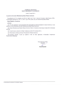 UCHWAŁA NR X/57/15 RADY MIEJSKIEJ W