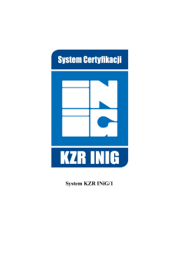 System KZR INiG/1 - Instytut Nafty i Gazu