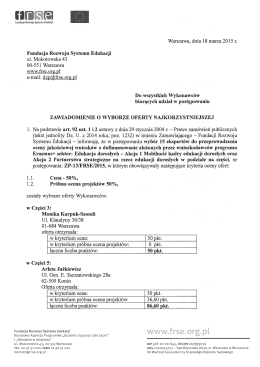Fundacja Rozwoju Systemu Edukacji ul. Mokotowska 43