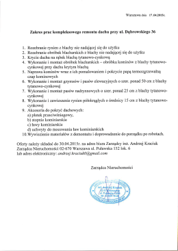 Zakres prac kompleksowego remontu dachu przy