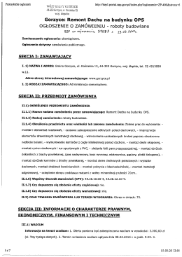 Gorzyce: Remont Dachu na budynku OPS