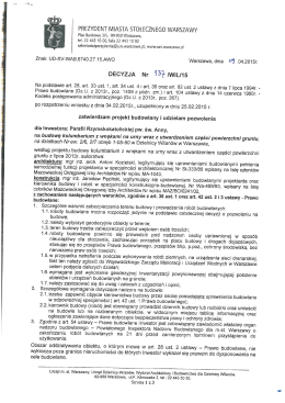 Pozwolenie na budowę Kolumbarium