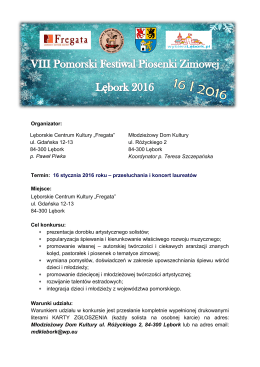 VIII Pomorski Festiwal Piosenki Zimowej