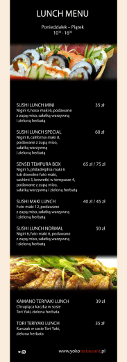 LUNCH MENU pdf - Yoko Restaurant