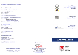 Zaproszenie - Płock - Mazowiecki Klaster Chemiczny