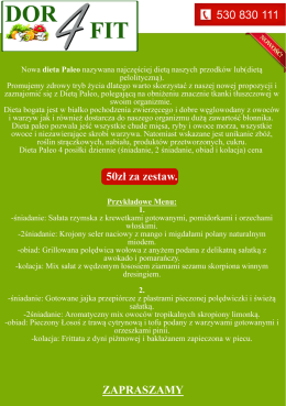 Nowa dieta Paleo nazywana naj częściej dietą naszych