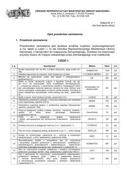 Załącznik nr 1 do formularza oferty