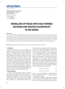 MODELLING OF TRUSS WITH COLD
