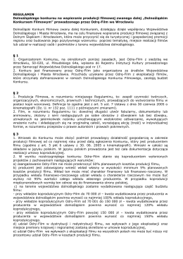 Regulamin 2015 PDF - Wroclaw Film Commission