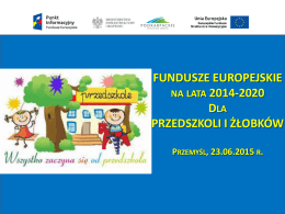 Prezentacja-przedszkola - Fundusze UE Województwo