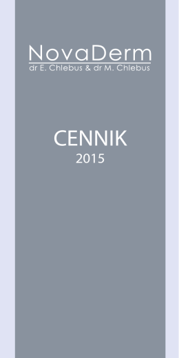 CENNIK - Nova Derm