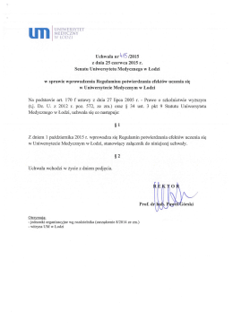 UNIWERSYTET MEDYCZNY W ŁODZI