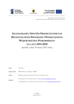 Projekt SzOOP RPO WP 2014-2020