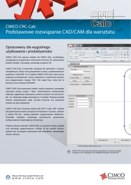 Podstawowe rozwiązanie CAD/CAM dla warsztatu