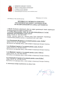 Wyniki - garaże - Urząd dzielnicy Ochota