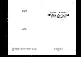 Miroslav Tanasijević &ndash; Rečnik Egipatske civilizacije