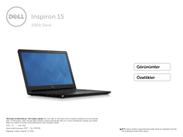 Dell Inspiron 3558 5005F45C Kullanım Kılavuzu