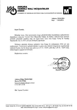 tıklayın - Ankara YMM Odası