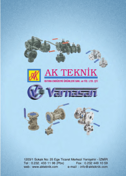 Varnasan Katalog - akteknik end. ür. san. tic. ltd. şti