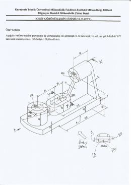 MM 1002 (10. Hafta) Kesit Görünüş Çizme