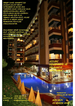 2016 Galaxy Beach Hotel Erken Rezervasyon İndirim Resimi