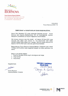 Page 1 Forum Bornova Alışveriş Merkezi Kazım Dirik Mahallesi 372