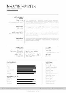 Stáhnout CV - Martin Hrášek