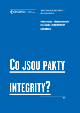 Co jsou pakty integrity? - Transparency International